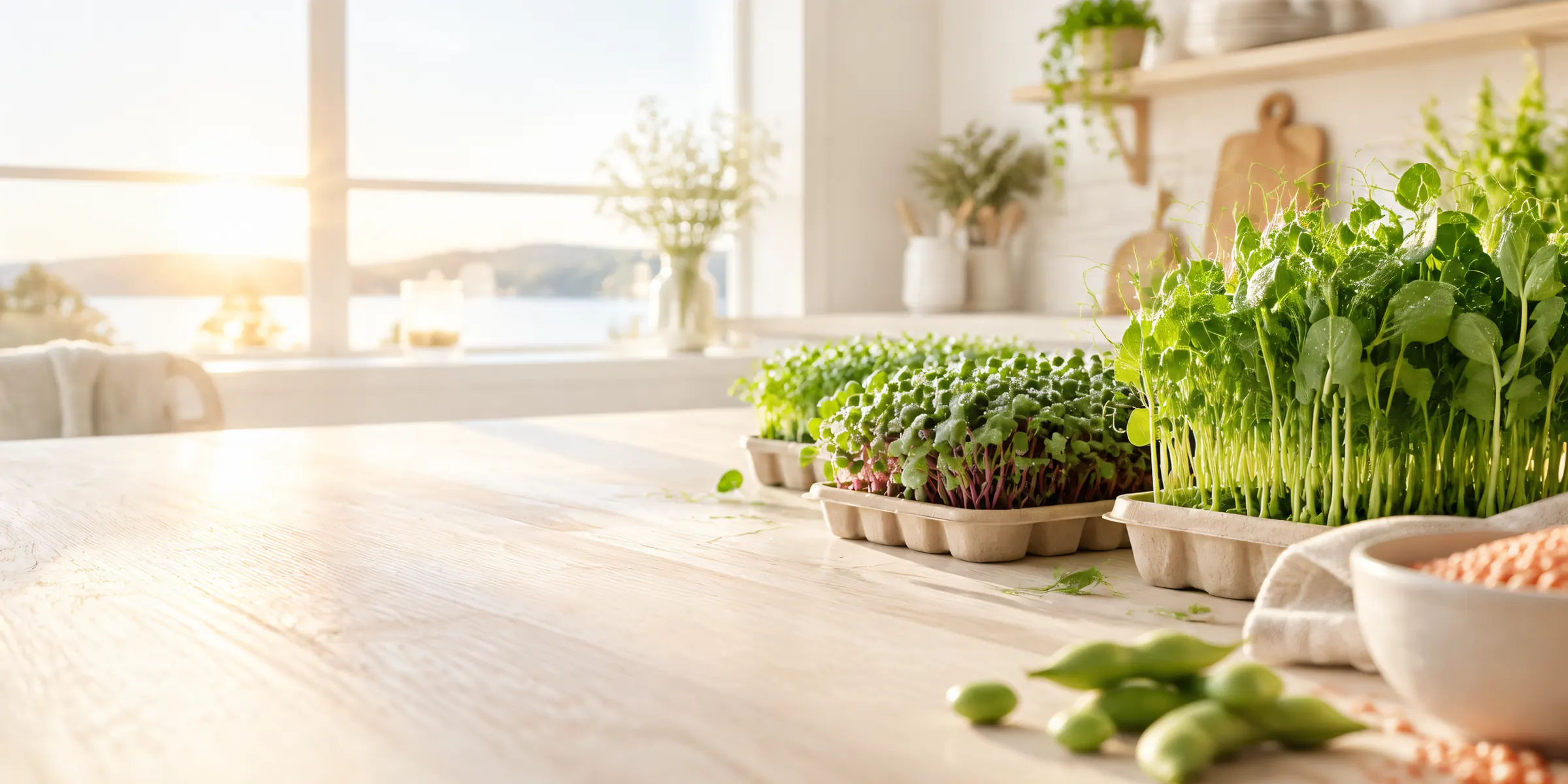 A bright plant-based kitchen: beautiful, and easy to under-eat in